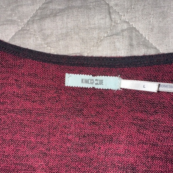 URBAN OUTFITTERS Kimchi Red Ballet Faux Wrap Knit Mini Dress Size L - Picture 6 of 6